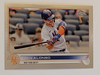 2022 Topps Chrome Pete Alonso Baseball Card Mets