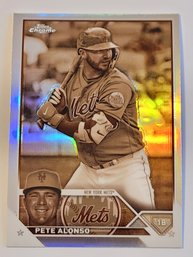 2023 Topps Chrome Pete Alonso Sepia Refractor Baseball Card Mets