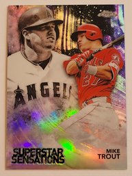 2018 Topps Chrome Mike Trout Superstar Sensations Insert Baseball Card Angels