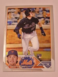 2023 Topps Chrome Brett Baty Rookie Baseball Card Mets
