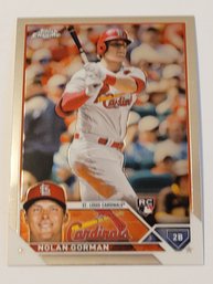 2023 Topps Chrome Nolan Gorman Rookie Baseball Card Cardinals