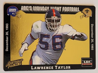 1993 Action Packed Lawrence Taylor ABC's MNF Football Card Giants