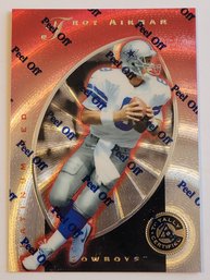 1997 Pinnacle Totally Certified Troy Aikman #'d /4999 Platinum Red Football Card Cowboys