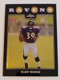 2008 Topps Chrome Ray Rice Rookie Football Card Ravens