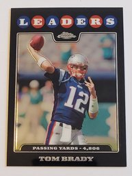 2008 Topps Chrome Tom Brady League Leaders Football Card Patriots