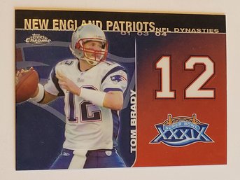 2008 Topps Chrome NFL Dynasties Tribute Tom Brady Football Card Super Bowl 39 Patriots DYNC-TB2