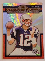 2002 Pacific Crown Royal Tom Brady Sunday Soldiers Insert Football Card Patriots