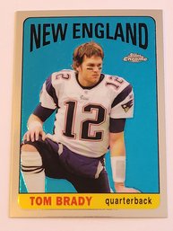 2005 Topps Chrome Tom Brady Throwbacks Variation Football Card Patriots