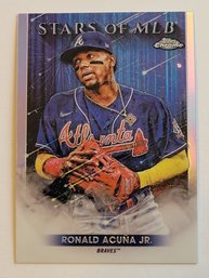 2022 Topps Chrome Ronald Acuna Jr. Stars Of MLB Insert Baseball Card Braves