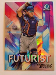 2021 Bowman Chrome Francisco Alvarez Futurist Prospect Insert Baseball Card Mets