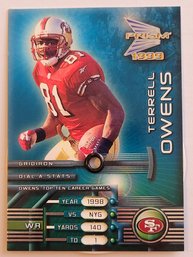 1999 Prizm Dial-A-Stats Terrell Owens Football Card 49ers