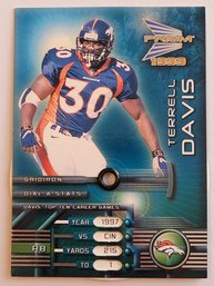 1999 Prizm Dial-A-Stats Terrell Davis Football Card Broncos