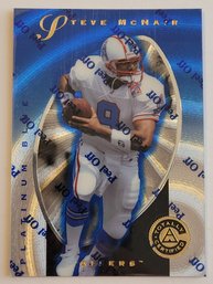 1997 Pinnacle Totally Certified Steve McNair Platinum Blue @'d /2499 Football Card Oilers