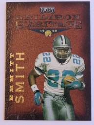 1999 Playoff Emmitt Smith Gridiron Heritage Insert Football Card Cowboys