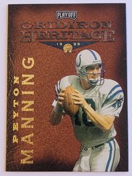 1999 Playoff Peyton Manning Gridiron Heritage Insert Football Card Colts