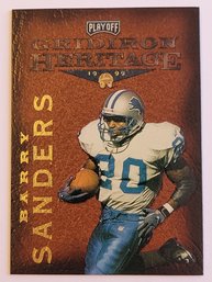 1999 Playoff Barry Sanders Gridiron Heritage Insert Football Card Lions