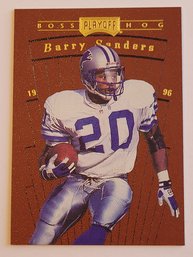 1996 Playoff Barry Sanders Boss Hogg Insert Football Card Lions