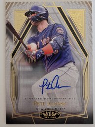 2022 Topps Teir One Pete Alonso Auto #'d /199 Baseball Card Mets