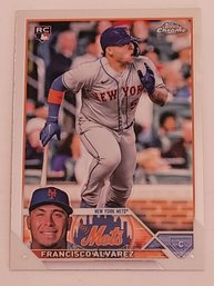 2023 Topps Chrome Francisco Alvarez Rookie Baseball Card Mets