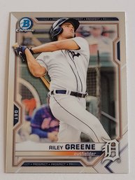 2021 Bowman Chrome Riley Greene Prospect Baseball Card Tigers
