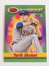 2021 Topps Finest Flashbacks Tarik Skubal Rookie Baseball Card Tigers