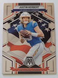 2023 Panini Mosaic Justin Herbert National Pride Football Card Chargers