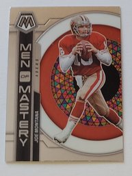 2023 Panini Mosaic Joe Montana Men Of Mastery Insert Football Card 49ers