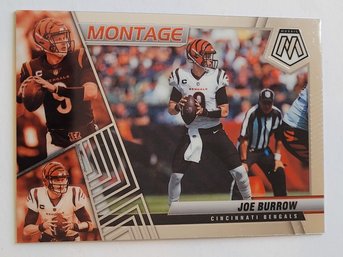 2022 Panini Mosaic Joe Burrow Montage Insert Football Card Bengals M-5