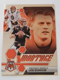 2022 Panini Mosaic Joe Burrow Montage Insert Football Card Bengals M-1