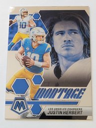 2023 Panini Mosaic Justin Herbert Montage Insert Football Card Chargers M-8