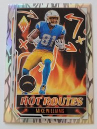 2022 Panini Phoenix Mike Williams Hot Routes Insert Football Card Chargers