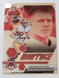 2023 Panini Mosaic Christian McCaffrey Montage Insert Football Card 49ers M-25