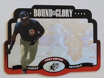 1996 Upper Deck SPx Tony Gwynn Holoview Bound For Glory Die-Cut Baseball Card Padres