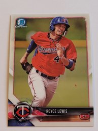 2018 Bowman Chrome Royce Lewis Prospect Baseball Card Twins