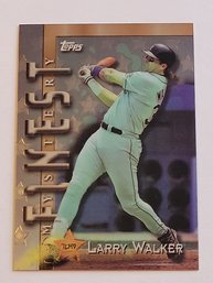 1998 Topps Interleague Match-Ups Mystery Finest Larry Walker Baseball Card Rockies