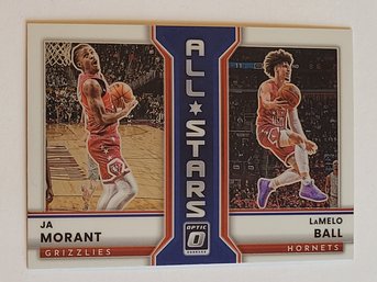 2022-23 Panini Donruss Optic All-Stars Ja Morant / LaMelo Ball Basketball Card Grizzlies / Hornets