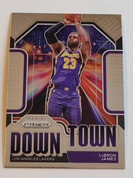 2020-21 Panini Prizm LeBron James Downtown Insert Basketball Card Lakers