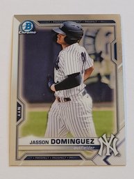 2021 Bowman Chrome Jasson Dominguez Prospect Baseball Card Yankees