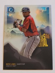 2018 Bowman Chrome Royce Lewis Peaks Of Potential Prospect Baseball Card Twins