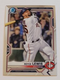 2021 Bowman Chrome Royce Lewis Prospect Baseball Card Twins
