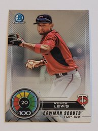2018 Bowman Chrome Royce Lewis Top 100 Prospects Baseball Card Twins