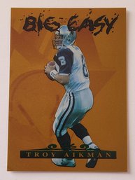 1996 Collector's Edge #'D /2000 Troy Aikman Big Easy Insert Football Card Cowboys