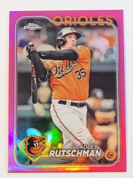 2024 Topps Chrome Adley Rutschman Pink Refractor Baseball Card Orioles