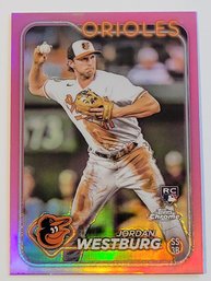 2024 Topps Chrome Jordan Westburg Rookie Pink Refractor Baseball Card Orioles