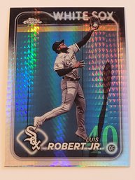 2024 Topps Chrome Luis Roberts Jr. Refractor Baseball Card White Sox