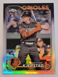 2024 Topps Chrome Heston Kjerstad Rookie Refractor Baseball Card Orioles