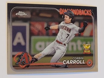 2024 Topps Chrome Corbin Carroll All-Star Rookie Cup Baseball Card Diamondbacks