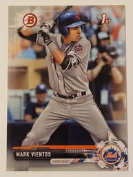 2017 Bowman #'d /499 Mark Vientos 1st Bowman Silver Parallel Prospect Baseball Card Mets