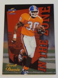 1996 Pinnacle Terrell Davis In The Zone Insert Football Card Broncos