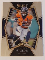 2021 Panini Select Javonte Williams Rookie Premier Level Football Card Broncos